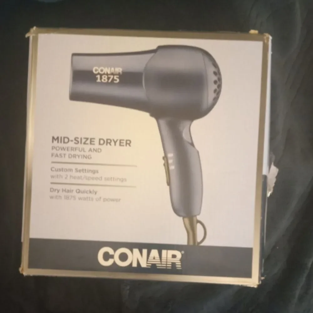 New Conair 1875 Mid-Size Hair Dryer Blue